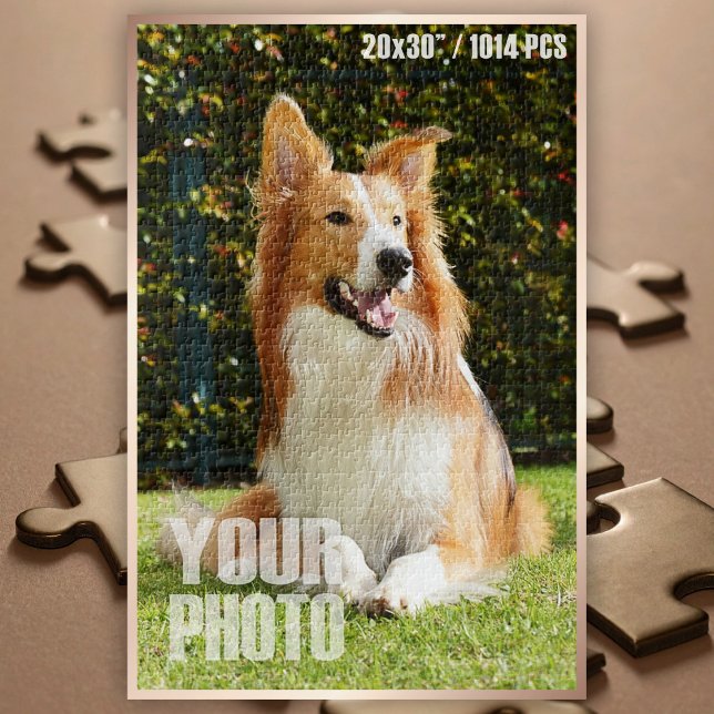 Design Your Own 20x30”/1014 Pcs Custom Pet Photo Jigsaw Puzzle (Custom Photo Puzzle - 20x30" / 1014 Pieces)