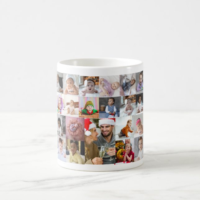 Design Your Own 21 Photo Collage Coffee Mug (Center)
