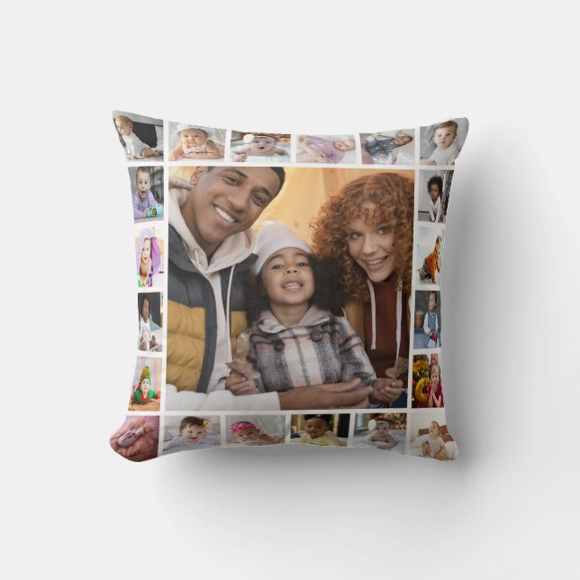 Design Your Own 21 Photo Collage Cushion (Front)