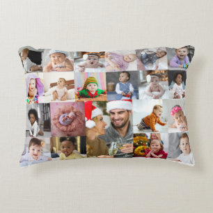 Design Your Own 21 Photo Collage Decorative Cushion