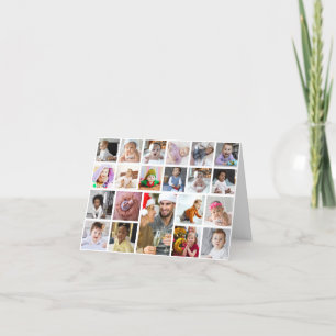 Design Your Own 21 Photo Collage Holiday Card