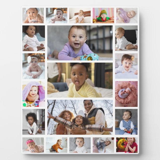 Design Your Own 21 Photo Collage Plaque (Front)
