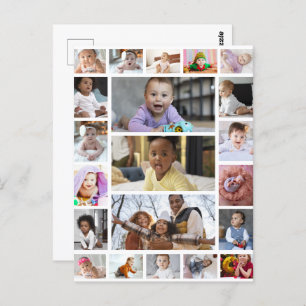 Design Your Own 21 Photo Collage Postcard