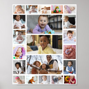 Design Your Own 21 Photo Collage Poster