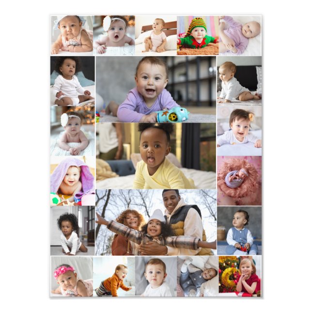 Design Your Own 21 Photo Collage Print (Front)