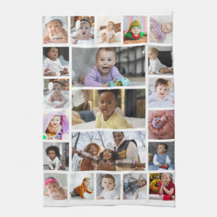 Design Your Own 21 Photo Collage Tea Towel