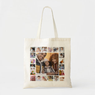 Design Your Own 21 Photo Collage Tote Bag
