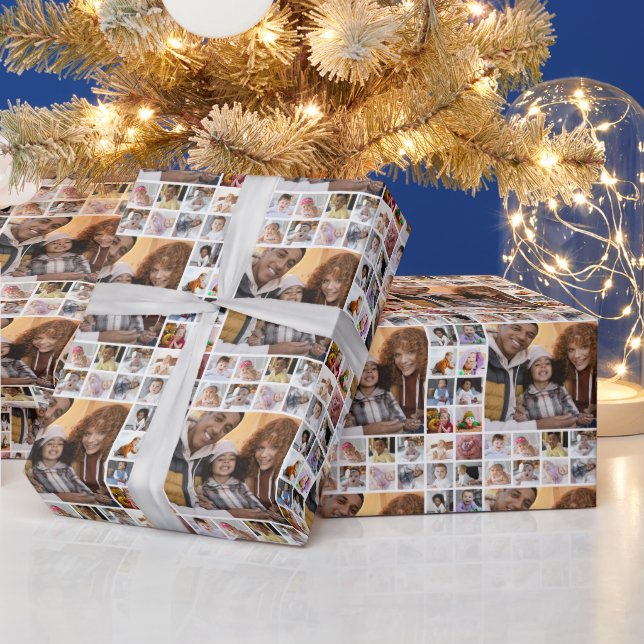 Design Your Own 21 Photo Collage Wrapping Paper (Holidays)