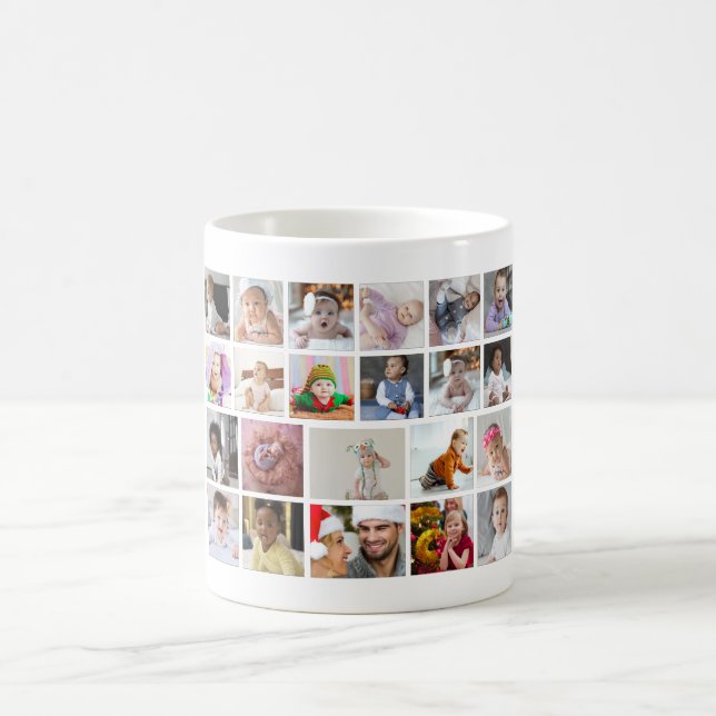 Design Your Own 22 Photo Collage Coffee Mug (Center)