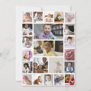 Design Your Own 22 Photo Collage Framed Art Holiday Card