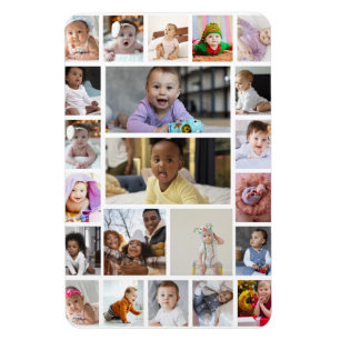 Design Your Own 22 Photo Collage Framed Art Magnet
