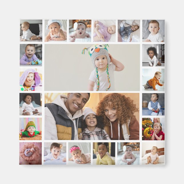 Design Your Own 22 Photo Collage Magnet (Front)