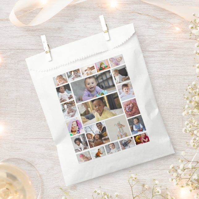 Design Your Own 22 Photo Collage Poster Favour Bag (Clipped)
