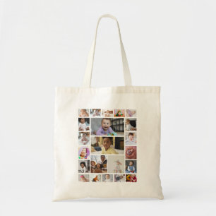 Design Your Own 22 Photo Collage Poster Tote Bag