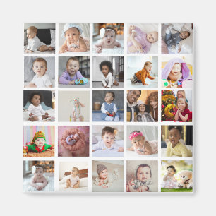 Design Your Own 25 Photo Collage Magnet