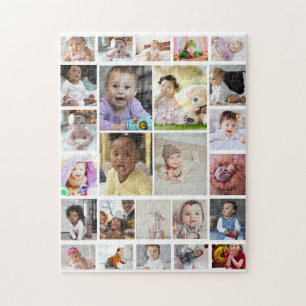 Design Your Own 25 Photo Collage Poster Jigsaw Puzzle