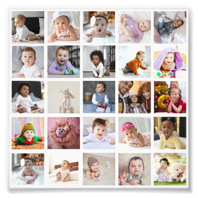 Design Your Own 25 Photo Collage Print (Front)
