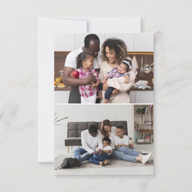 Design Your Own 2 Photo Collage Card (Front)