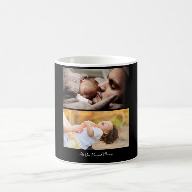 Design Your Own 2 Photo Collage Coffee Mug (Center)