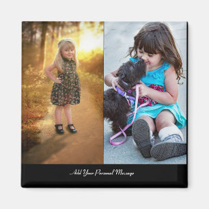Design Your Own 2 Photo Collage Magnet
