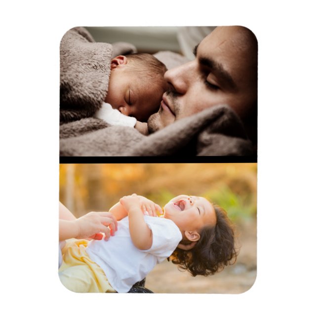 Design Your Own 2 Photo Collage Magnet (Vertical)
