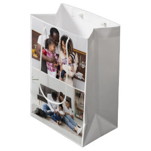 Design Your Own 2 Photo Collage Medium Gift Bag