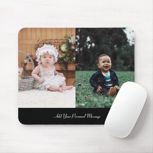 Design Your Own 2 Photo Collage Mouse Pad (With Mouse)
