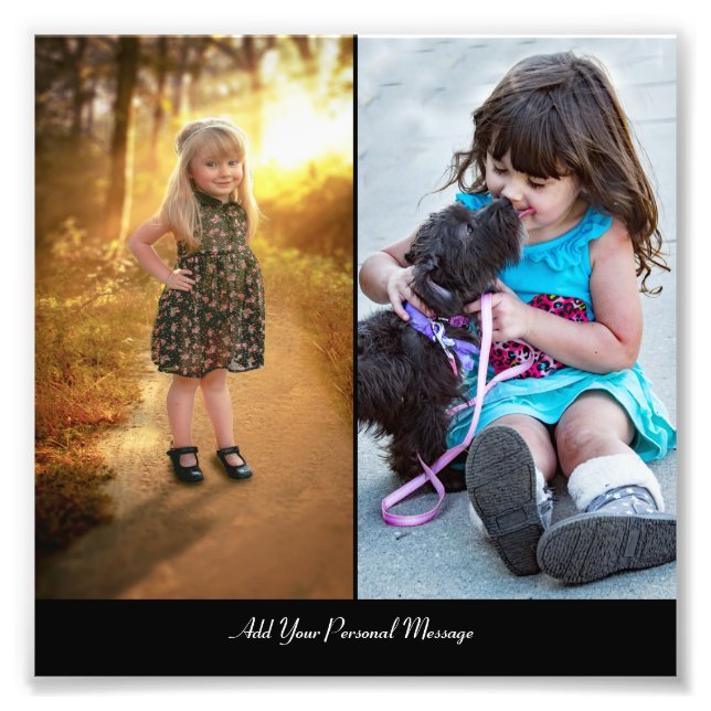 Design Your Own 2 Photo Collage Print (Front)
