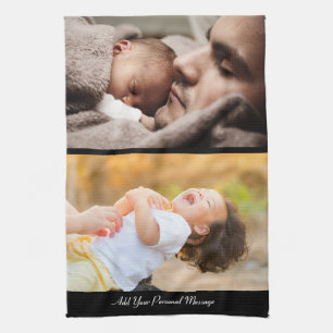 Design Your Own 2 Photo Collage Tea Towel