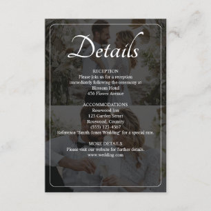 Design Your Own 2 Photo Collage Wedding Enclosure Card