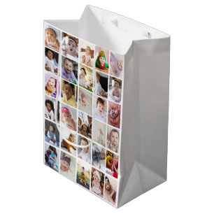 Design Your Own 30 Photo Collage Medium Gift Bag