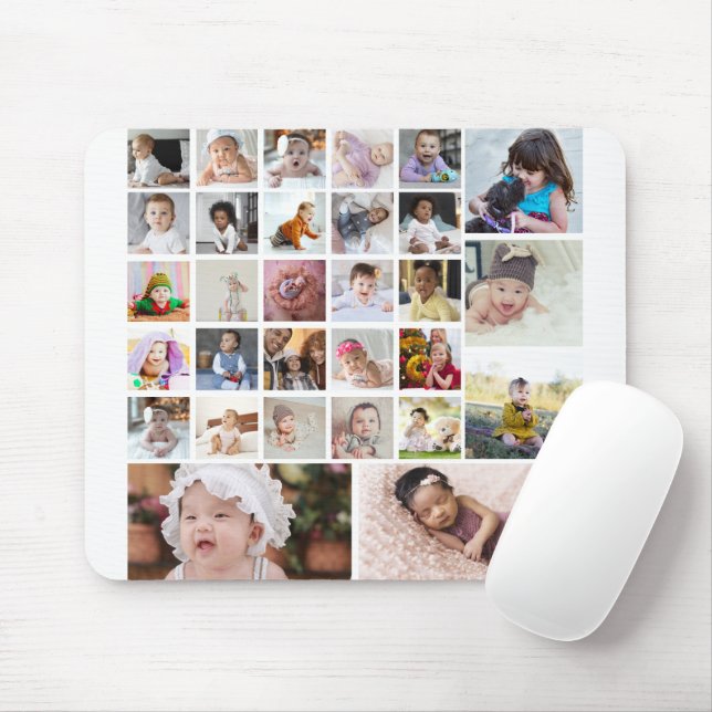 Design Your Own 30 Photo Collage Mouse Pad (With Mouse)