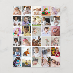 Design Your Own 30 Photo Collage Postcard
