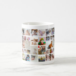 Design Your Own 30 Photo Collage Poster Coffee Mug
