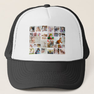 Design Your Own 30 Photo Collage Poster Trucker Hat