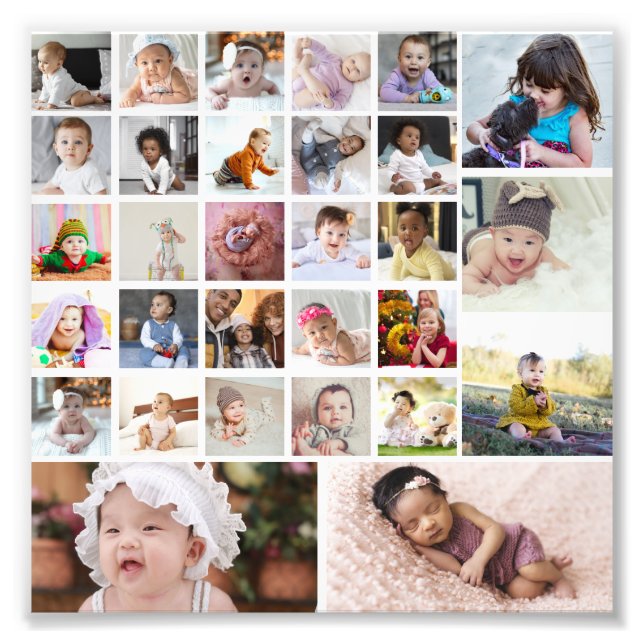 Design Your Own 30 Photo Collage Print (Front)