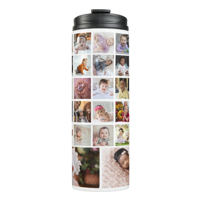 Design Your Own 30 Photo Collage Thermal Tumbler (Front)