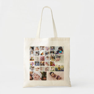 Design Your Own 30 Photo Collage Tote Bag