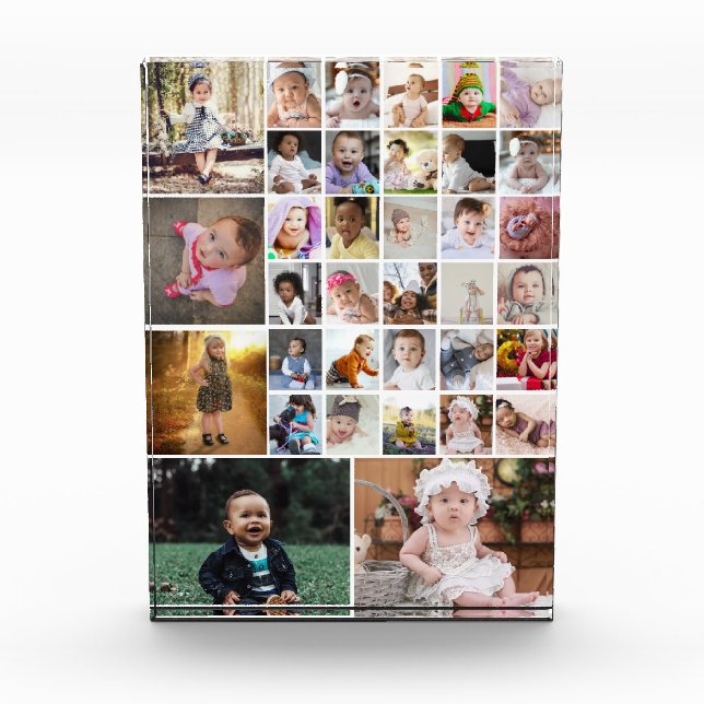 Design Your Own 35 Photo Collage Block (Front)