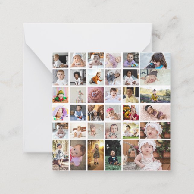 Design Your Own 35 Photo Collage Card (Front)