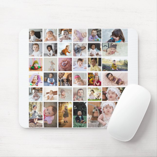 Design Your Own 35 Photo Collage Mouse Pad (With Mouse)
