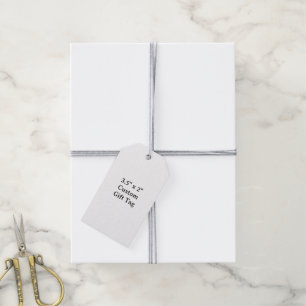 Design Your Own 3.5" x 2" Grey Twine Gift Tags