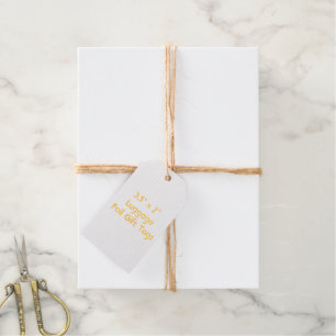 Design Your Own 3.5" x 2" Luggage Gold Jute Gift Tags
