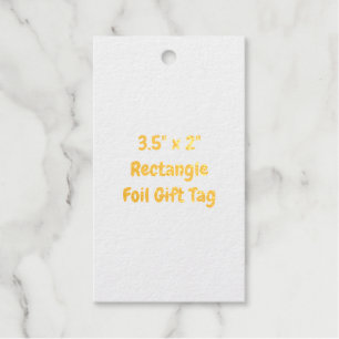 Design Your Own 3.5" x 2" Rectangle Foil Gift Tags