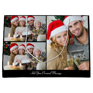 Design Your Own 3 Photo Collage Large Gift Bag
