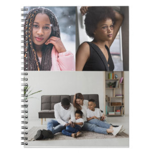 Design Your Own 3 Photo Collage Notebook