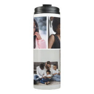 Design Your Own 3 Photo Collage Thermal Tumbler