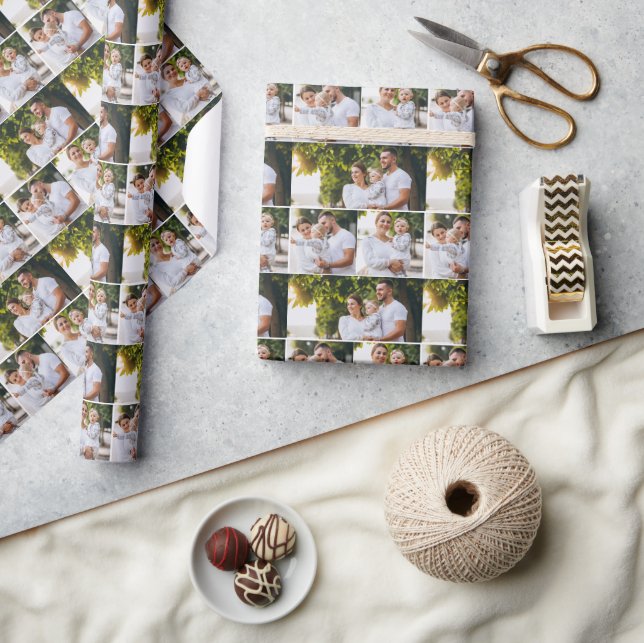 Design Your Own 3 Photo Collage Wrapping Paper (Crafts)