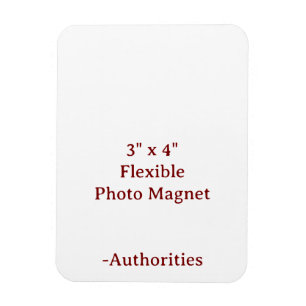 Design Your Own 3" x 4" Flexible Photo Magnet