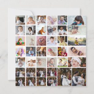 Design Your Own 40 Photo Collage Announcement